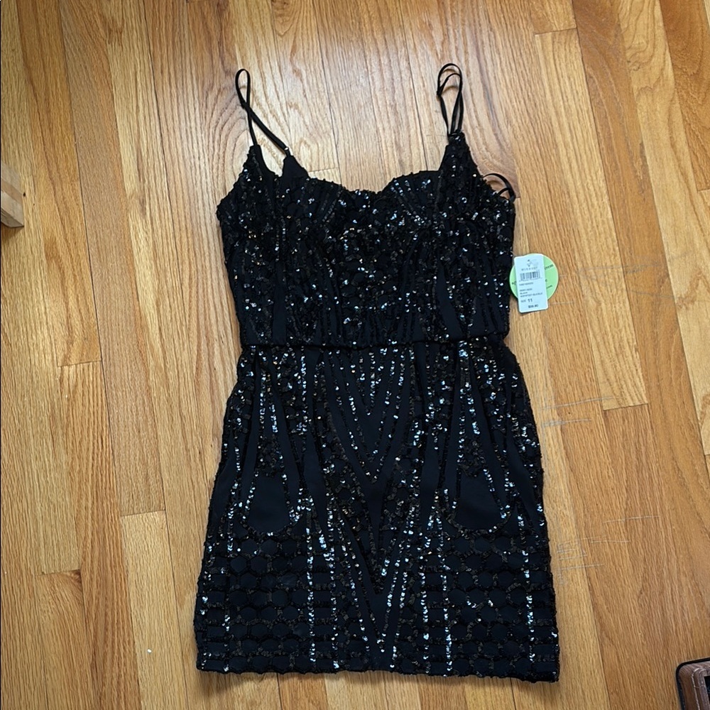 Windsor Black Sequin Mini Dress